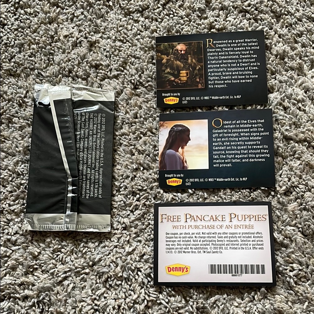 Hobbit Trading Cards - Picture 2 of 2